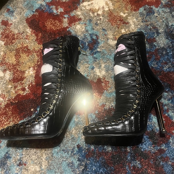 NIB AZALEA WANG Sniper Lace-Up Boot Size: 7.5 - Picture 2 of 8